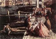 The Grand Canal at San Geremia (detail) sg MARIESCHI, Michele